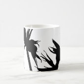 BLACK - Tazon con Flor del paraíso en negro Koffiemok (Center)