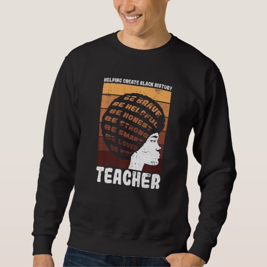 Black Teacher Educator African American Black Hist Trui (Voorkant)