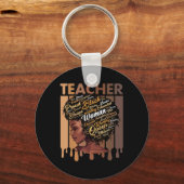 Black Teacher Magic Black History Education Melani Sleutelhanger (Voorkant)
