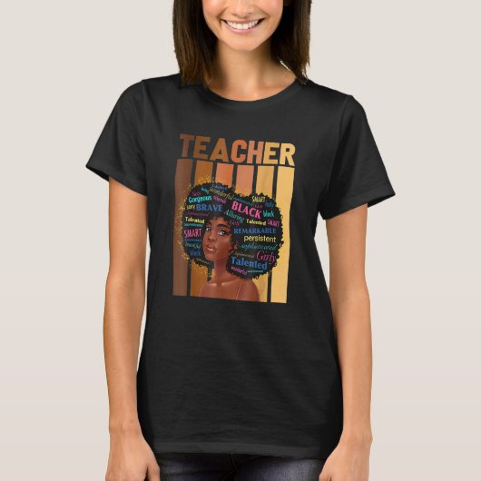 Black Teacher Magic Black History Month Teacher Te T-shirt (Voorkant)