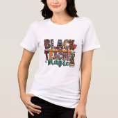 Black Teacher Magic: Inspire & Educat Tri-Blend Shirt (Voorkant)