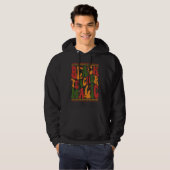 Black Teacher Magic Retro Groovy Teacher Black His Hoodie (Voorkant volledig)