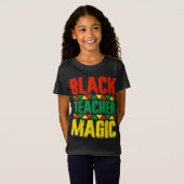 Black Teacher Magic T-shirt (Voorkant volledig)