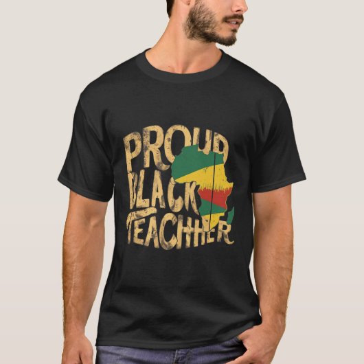 Black Teacher Problem Pride Educators School Histo T-shirt (Voorkant)