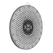 Black Techno Stippen Modern Monogram Dartbord (Voorkant Links)