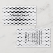 Black Techno Stippen Modern Visitekaartje (Voorkant / Achterkant)