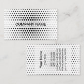 Black Techno Stippen Modern Visitekaartje (Voorkant / Achterkant)