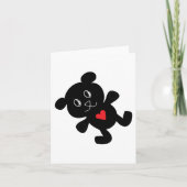 Black Teddy Bear Love Kaart (Voorkant)