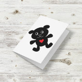 Black Teddy Bear Love Kaart