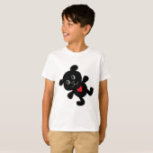 Black Teddy Bear Love T-shirt (Voorkant volledig)