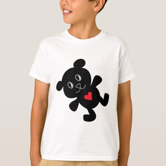 Black Teddy Bear Love T-shirt (Voorkant)