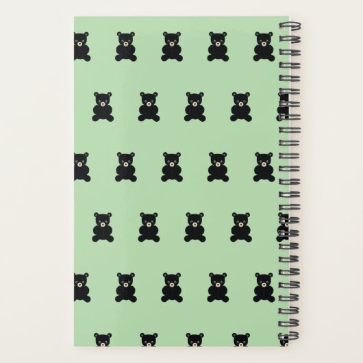 Black Teddy Bear Planner (Achterkant)