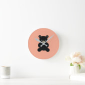 Black Teddy Bear- Ronde Klok (Huis)