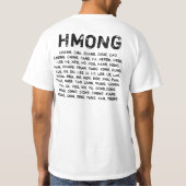 BLACK TEKST Definitie van een Hmong (met achternaa T-shirt (Achterkant)