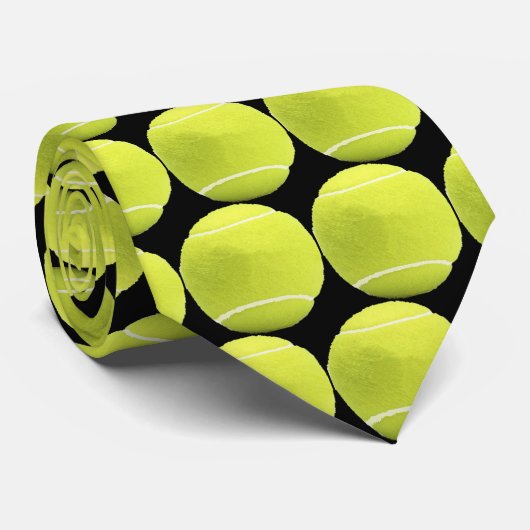 Black Tennis Ball Stropdas (Opgerold)