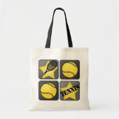 Black Tennis Tote Bag (Voorkant)