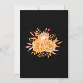 Black Terracotta Floral Elegant Rustic Wedding Kaart (Achterkant)