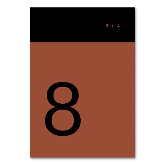 Black Terracotta Stripe Modern Premium Elegant Kaart (Achterkant)