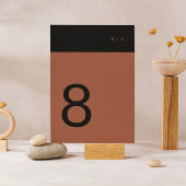 Black Terracotta Stripe Modern Premium Elegant Kaart