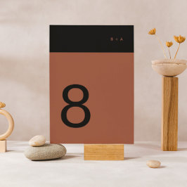 Black Terracotta Stripe Modern Premium Elegant Kaart