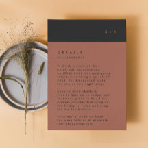 Black Terracotta Stripe Monogram Accommodatie