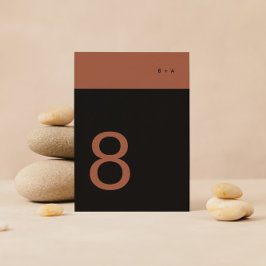 Black Terracotta Stripe Plain Premium Elegant Kaart