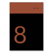 Black Terracotta Stripe Plain Premium Elegant Kaart (Voorkant)