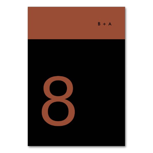 Black Terracotta Stripe Plain Premium Elegant Kaart (Voorkant)