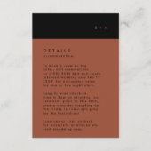 Black Terracotta Stripe RSVP Kaartje (Voorkant)