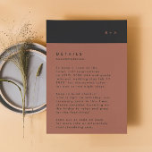 Black Terracotta Stripe RSVP Kaartje