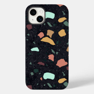 Black Terrazzo Pattern Case-Mate iPhone 14 Plus Hoesje