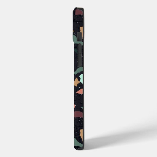 Black Terrazzo Pattern Case-Mate iPhone Case (Achterkant / Links)