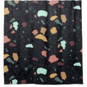 Black Terrazzo Pattern Douchegordijn (Voorkant)