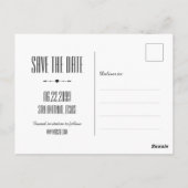 Black Texas Curling Ribbon Save the Date Briefkaar Briefkaart (Achterkant)