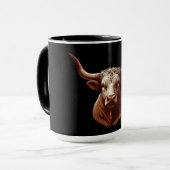 Black Texas longhorn Mok (Voorkant links)