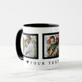 Black Text Custom Photo Mok (Voorkant links)