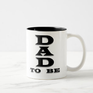 Black Text Dad to be Tweekleurige Koffiemok