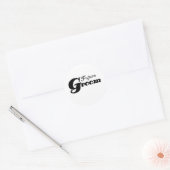 Black Text Future Groom Ronde Sticker (Envelop)