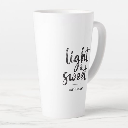 Black Text Light en Sweet Quote Coffee Mok (Rechterhoek)