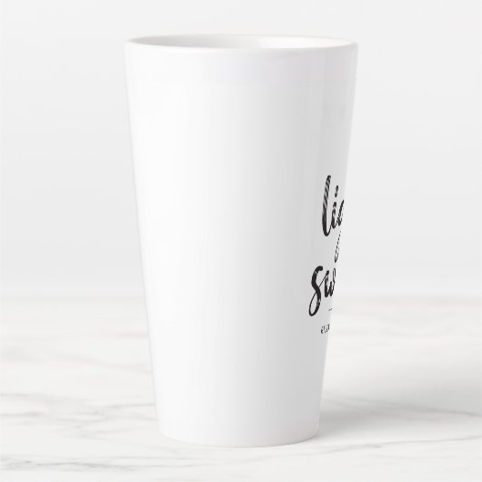 Black Text Light en Sweet Quote Coffee Mok (Voorkant)