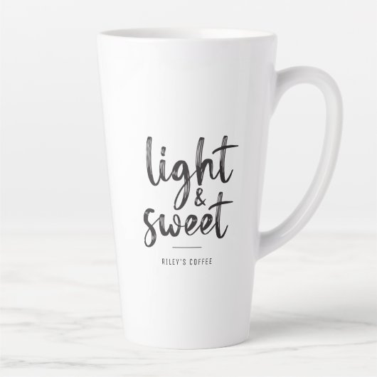 Black Text Light en Sweet Quote Coffee Mok (Rechts)