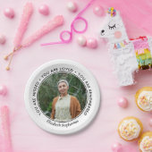 Black Text Missed Loved Herdenking Foto Memorial Papieren Bordje (Feest)