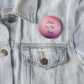 Black Text Moeder of Bride Button (In situ)