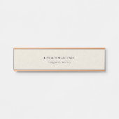 Black Text On Beige Linen Immigration Attorney Deurbordje (Voorkant)