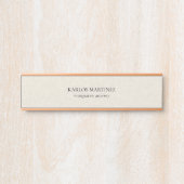 Black Text On Beige Linen Immigration Attorney Deurbordje (Voorkant)