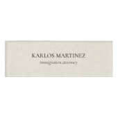 Black Text On Beige Linen Immigration Attorney Naambadge (Voorkant)