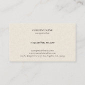 Black Text On Beige Linen Immigration Attorney Visitekaartje (Achterkant)