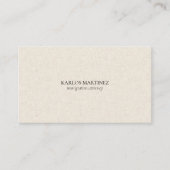 Black Text On Beige Linen Immigration Attorney Visitekaartje (Voorkant)