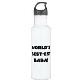 Black Text 's Werelds Beste Baba Waterfles (Voorkant)