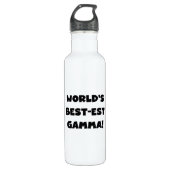Black Text 's Werelds Beste Gamma Waterfles (Voorkant)